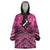 Personalised Aotearoa Matariki Wearable Blanket Hoodie Pink Fern Maori Poutama