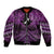 Personalised Aotearoa Matariki Bomber Jacket Purple Fern Maori Poutama