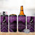 Personalised Aotearoa Matariki 4 in 1 Can Cooler Tumbler Purple Fern Maori Poutama