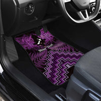 Personalised Aotearoa Matariki Car Mats Purple Fern Maori Poutama