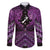 Personalised Aotearoa Matariki Family Matching Mermaid Dress and Hawaiian Shirt Purple Fern Maori Poutama