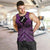 Personalised Aotearoa Matariki Men Tank Top Purple Fern Maori Poutama