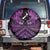 Personalised Aotearoa Matariki Spare Tire Cover Purple Fern Maori Poutama