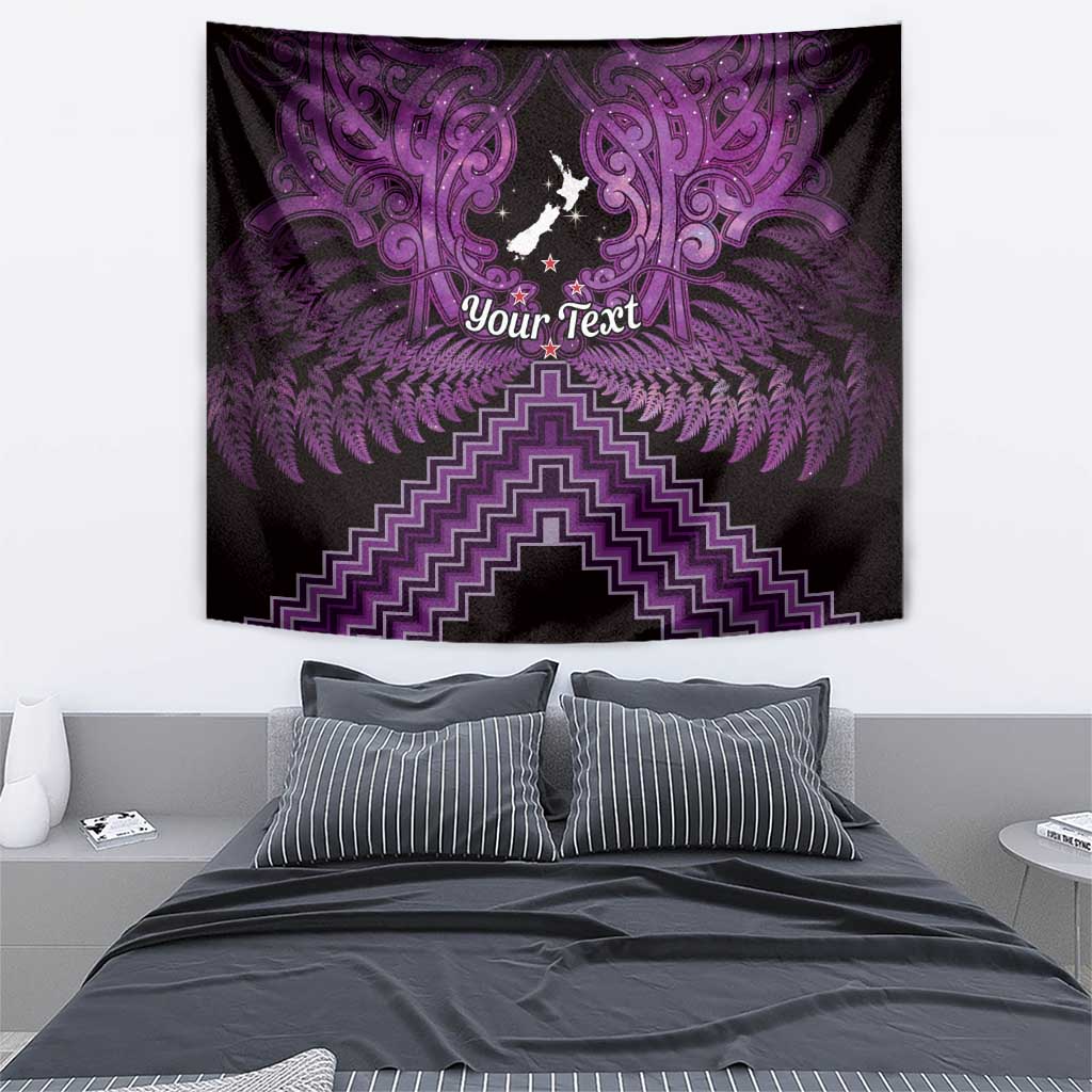 Personalised Aotearoa Matariki Tapestry Purple Fern Maori Poutama