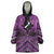Personalised Aotearoa Matariki Wearable Blanket Hoodie Purple Fern Maori Poutama