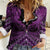 Personalised Aotearoa Matariki Women Casual Shirt Purple Fern Maori Poutama