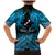 Personalised Aotearoa Matariki Family Matching Mermaid Dress and Hawaiian Shirt Turquoise Fern Maori Poutama