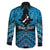 Personalised Aotearoa Matariki Family Matching Short Sleeve Bodycon Dress and Hawaiian Shirt Turquoise Fern Maori Poutama