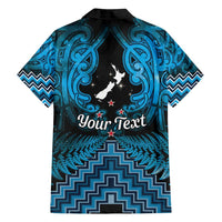 Personalised Aotearoa Matariki Family Matching Summer Maxi Dress and Hawaiian Shirt Turquoise Fern Maori Poutama LT01 - Polynesian Pride