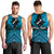 Personalised Aotearoa Matariki Men Tank Top Turquoise Fern Maori Poutama