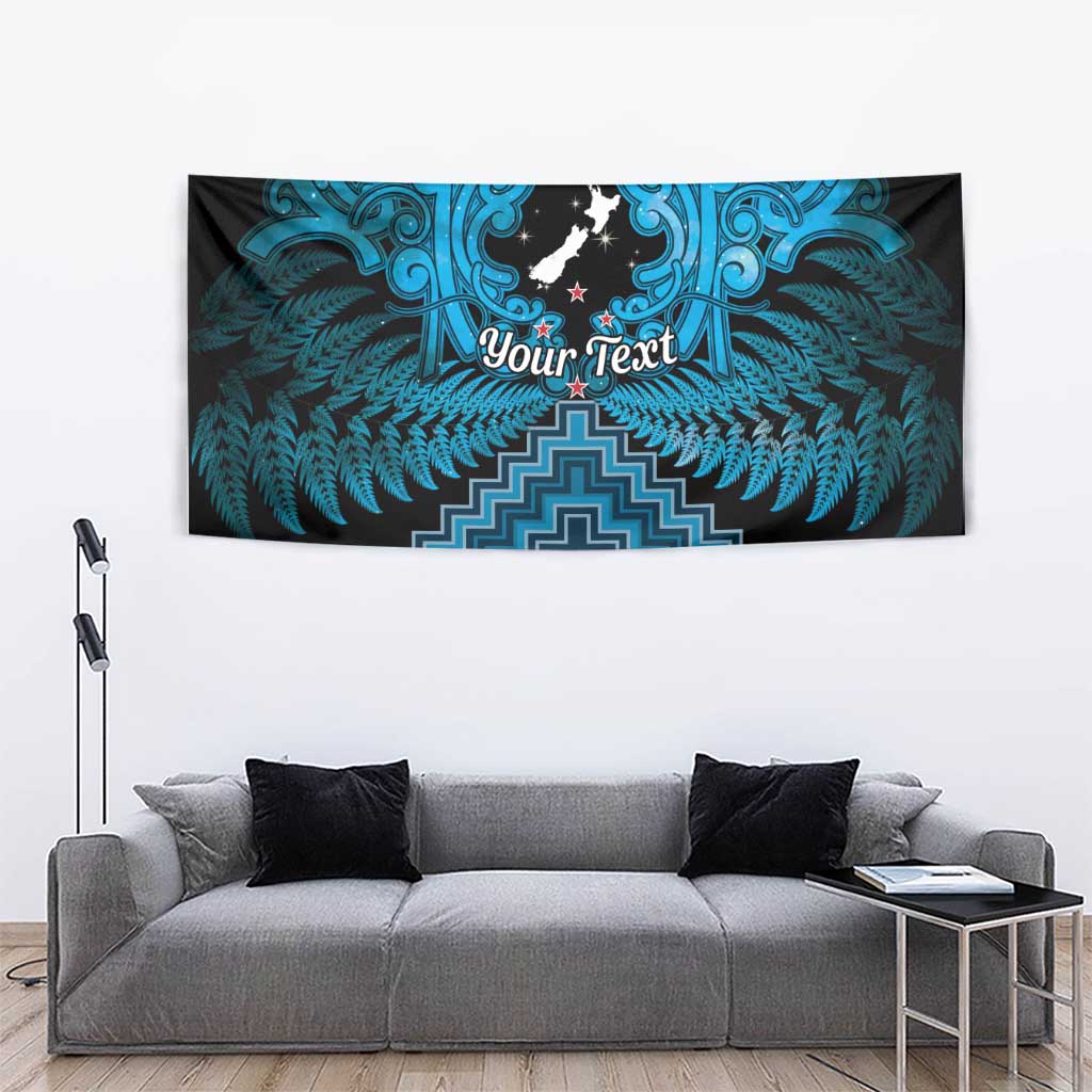 Personalised Aotearoa Matariki Tapestry Turquoise Fern Maori Poutama