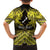 Personalised Aotearoa Matariki Family Matching Tank Maxi Dress and Hawaiian Shirt Yellow Fern Maori Poutama