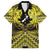 Personalised Aotearoa Matariki Family Matching Tank Maxi Dress and Hawaiian Shirt Yellow Fern Maori Poutama