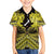 Personalised Aotearoa Matariki Family Matching Tank Maxi Dress and Hawaiian Shirt Yellow Fern Maori Poutama