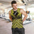 Personalised Aotearoa Matariki Men Tank Top Yellow Fern Maori Poutama
