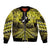 Personalised Aotearoa Matariki Sleeve Zip Bomber Jacket Yellow Fern Maori Poutama