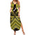 Personalised Aotearoa Matariki Summer Maxi Dress Yellow Fern Maori Poutama