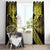 Personalised Aotearoa Matariki Window Curtain Yellow Fern Maori Poutama