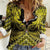 Personalised Aotearoa Matariki Women Casual Shirt Yellow Fern Maori Poutama