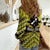 Personalised Aotearoa Matariki Women Casual Shirt Yellow Fern Maori Poutama