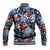 Hawaii Tropicana Blue Pattern Baseball Jacket - Polynesian Pride