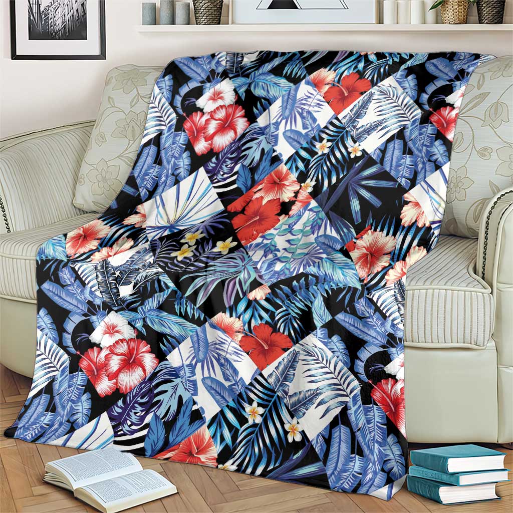 Hawaii Tropicana Blue Pattern Blanket - Polynesian Pride