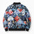 Hawaii Tropicana Blue Pattern Bomber Puffer Jacket - Polynesian Pride