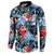 Hawaii Tropicana Blue Pattern Button Sweatshirt - Polynesian Pride