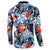 Hawaii Tropicana Blue Pattern Button Sweatshirt - Polynesian Pride