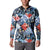 Hawaii Tropicana Blue Pattern Button Sweatshirt - Polynesian Pride