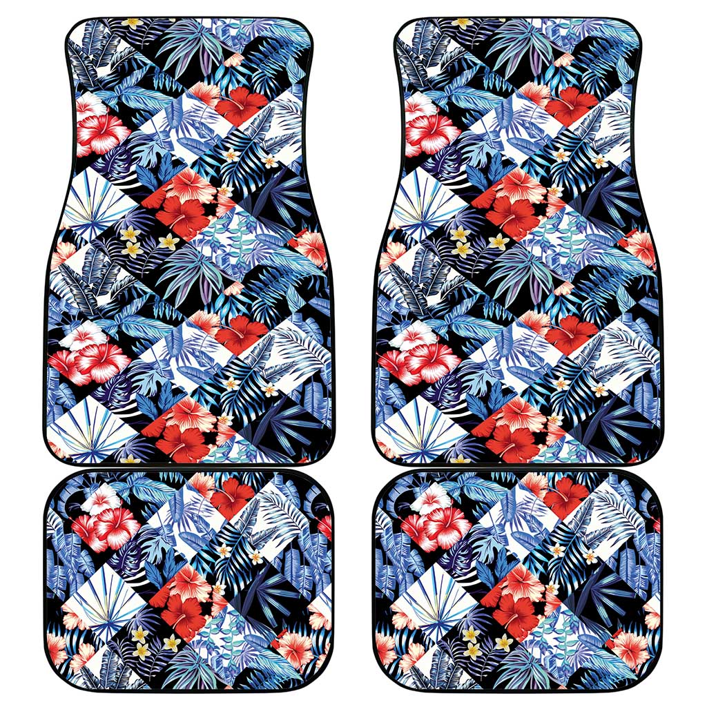 Hawaii Tropicana Blue Pattern Car Mats - Polynesian Pride