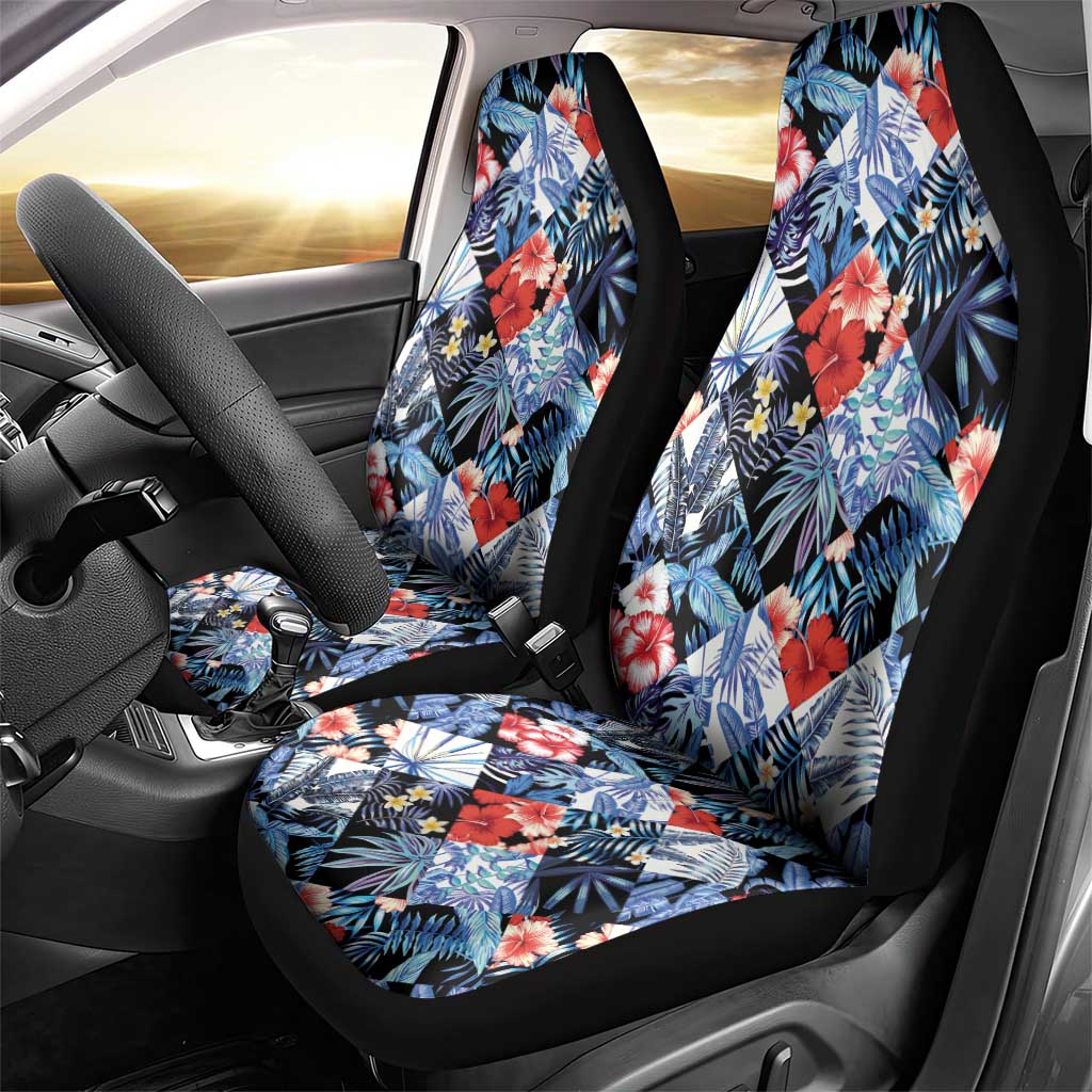 Hawaii Tropicana Blue Pattern Car Seat Cover - Polynesian Pride