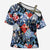 Hawaii Tropicana Blue Pattern Cross Shoulder Shirt - Polynesian Pride