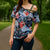 Hawaii Tropicana Blue Pattern Cross Shoulder Shirt - Polynesian Pride