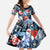 Hawaii Tropicana Blue Pattern Family Matching Mermaid Dress and Hawaiian Shirt - Polynesian Pride
