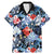 Hawaii Tropicana Blue Pattern Family Matching Mermaid Dress and Hawaiian Shirt - Polynesian Pride