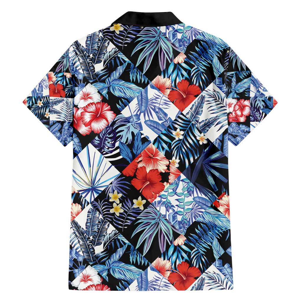 Hawaii Tropicana Blue Pattern Family Matching Summer Maxi Dress and Hawaiian Shirt - Polynesian Pride