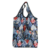 Hawaii Tropicana Blue Pattern Grocery Bag - Polynesian Pride