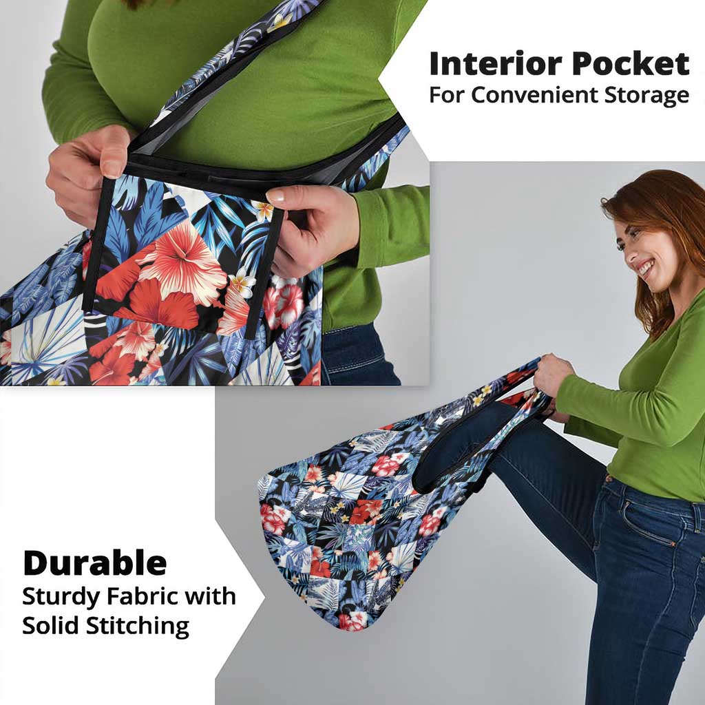 Hawaii Tropicana Blue Pattern Grocery Bag - Polynesian Pride