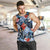 Hawaii Tropicana Blue Pattern Men Tank Top - Polynesian Pride