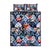 Hawaii Tropicana Blue Pattern Quilt Bed Set - Polynesian Pride
