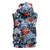 Hawaii Tropicana Blue Pattern Sleeveless Hoodie - Polynesian Pride