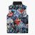 Hawaii Tropicana Blue Pattern Sleeveless Puffer Jacket - Polynesian Pride