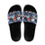 Hawaii Tropicana Blue Pattern Slide Sandals - Polynesian Pride