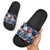 Hawaii Tropicana Blue Pattern Slide Sandals - Polynesian Pride