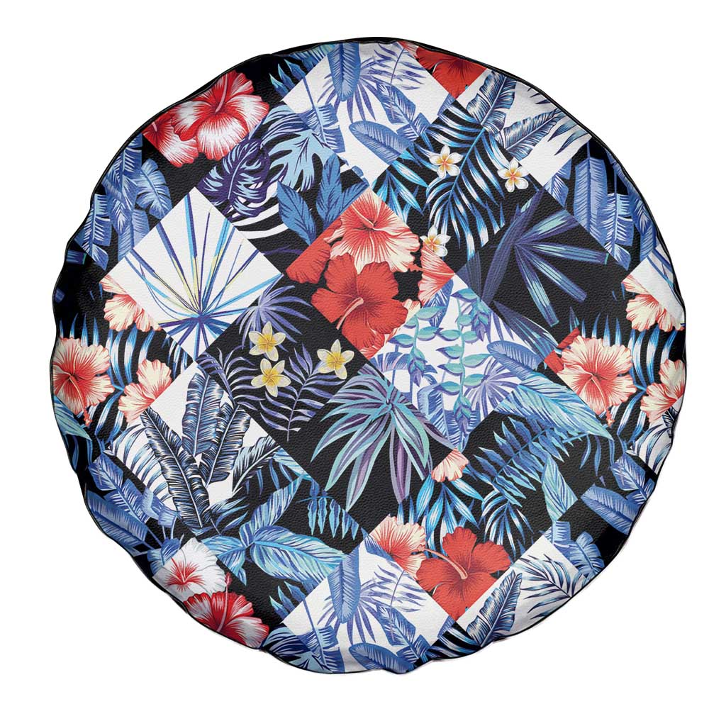 Hawaii Tropicana Blue Pattern Spare Tire Cover - Polynesian Pride