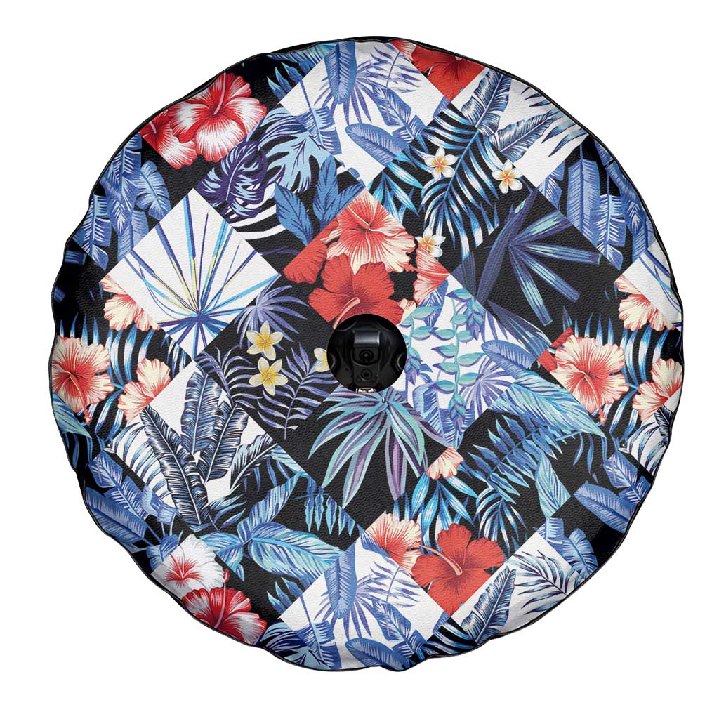 Hawaii Tropicana Blue Pattern Spare Tire Cover - Polynesian Pride