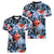 Hawaii Tropicana Blue Pattern Women V-Neck T-Shirt - Polynesian Pride
