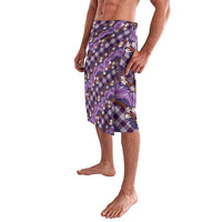 Polynesian Monstera Tiare Floral Lavalava Lavender Tropical Plaid - Polynesian Pride