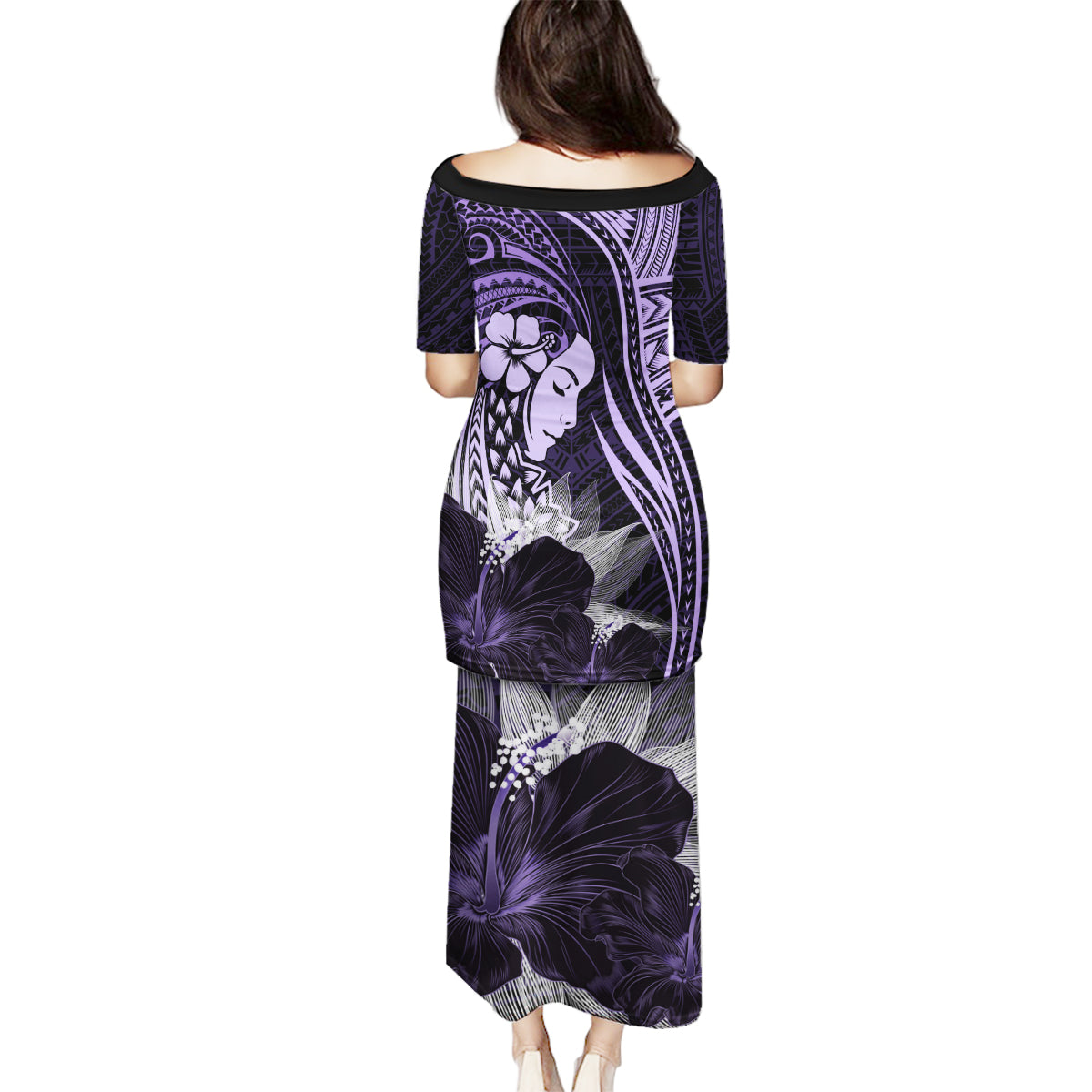 Polynesian Women Day 2024 Family Matching Puletasi and Hawaiian Shirt Hibiscus Girl Tribal LT01 - Polynesian Pride